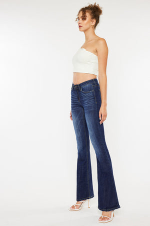 Kancan - Women's Mid-Rise Flare Boot Cut Jean - kc6102 - SaltTree