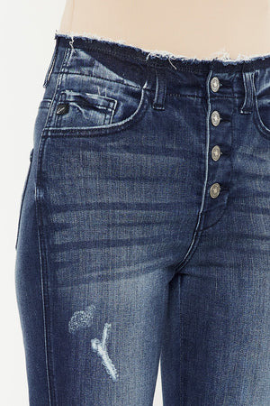 Kancan - Women's High Rise Ankle Skinny Jeans - kc8433 ST - SaltTree