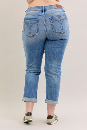 Judy Blue - Mid-Rise Boyfriend Jeans - 82703