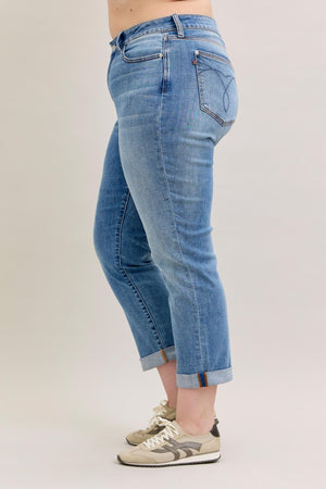 Judy Blue - Mid-Rise Boyfriend Jeans - 82703