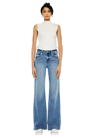 Kancan - Avonlea High Rise Wide Leg Flare Jeans - ESSENTIAL, KC20024 - SaltTree