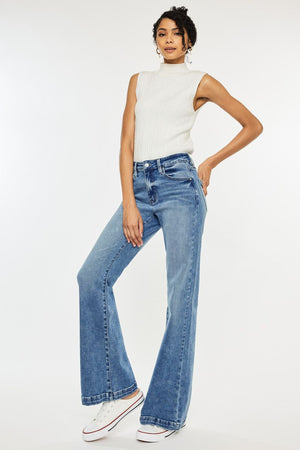 Kancan - Avonlea High Rise Wide Leg Flare Jeans - ESSENTIAL, KC20024 - SaltTree