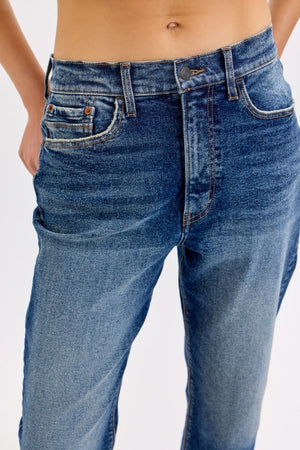 Cello Jeans - Super High Rise Dad Jeans with Cuff (28" Inseam) - AM19799-SaltTree