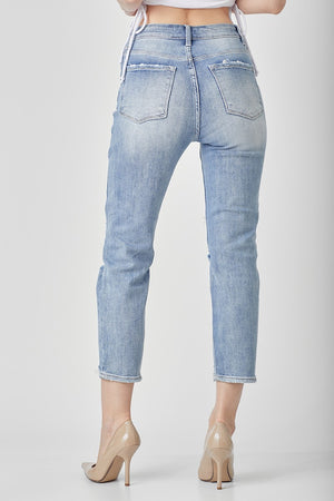 Risen Jeans - High Waist Relaxed Skinny Jeans - RDP5097 - SaltTree
