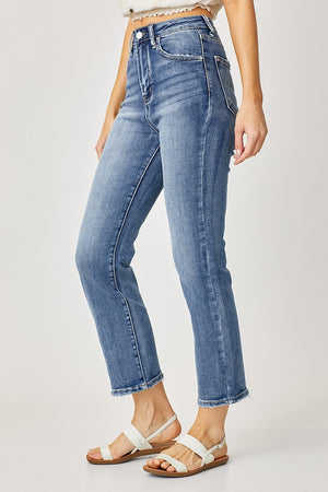 Risen Jeans - High Rise Crop Straight Jeans - RDP5250 - SaltTree