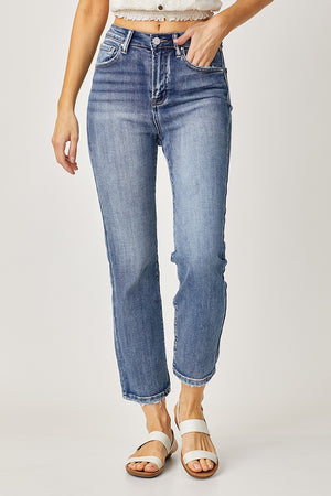 Risen Jeans - High Rise Crop Straight Jeans - RDP5250 - SaltTree