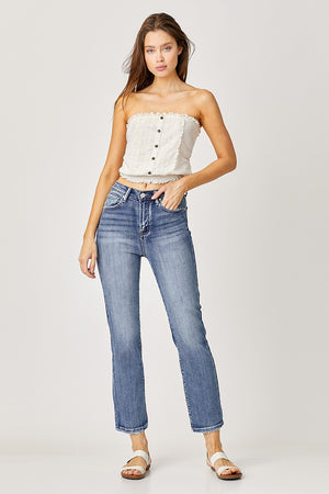 Risen Jeans - High Rise Crop Straight Jeans - RDP5250 - SaltTree