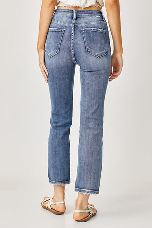 Risen Jeans - High Rise Crop Straight Jeans - RDP5250 - SaltTree