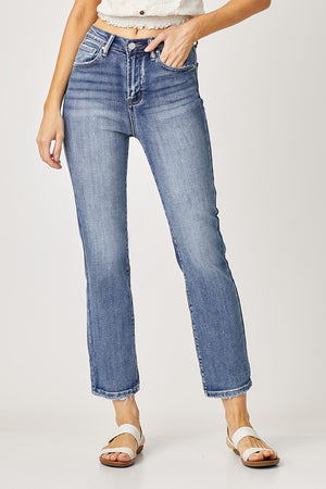 Risen Jeans - High Rise Crop Straight Jeans - RDP5250 - SaltTree
