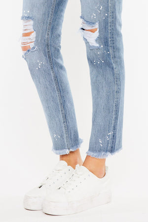 Kancan - Oceana High Rise Slim Straight Jeans - KC8708M - SaltTree