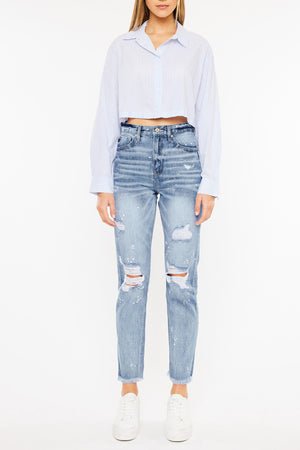 Kancan - Oceana High Rise Slim Straight Jeans - KC8708M - SaltTree