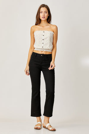 Risen Jeans - Mid Rise Ankle Boot Cut Jeans - RDP5331 - SaltTree