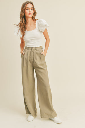 Miou Muse - High Waisted Wide Leg Trousers - MMP1609 - SaltTree