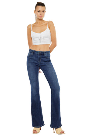 Kancan - Women's Mid-Rise Flare Boot Cut Jean - kc6102 - SaltTree