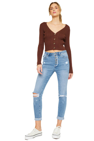 Kancan - Women's High Rise Mom Jeans - kc8580L *5118 - SaltTree