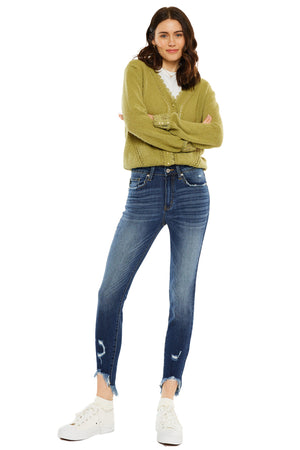 Kancan - Women's High Rise Ankle Skinny Jeans - kc8395 - SaltTree