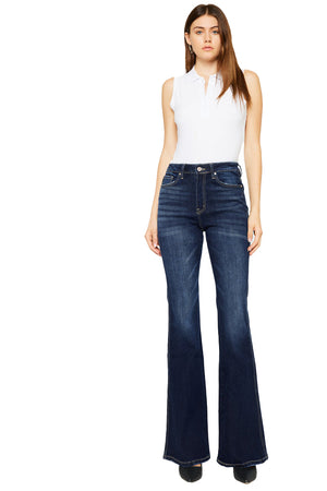Kancan - Women's Mid Rise Flare Hem Jeans - KC7348 - SaltTree