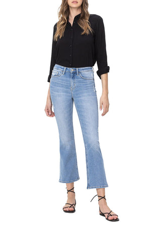 Flying Monkey - High Rise Crop Flare Jeans - F5203 - SaltTree