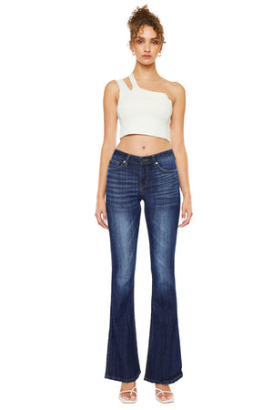 Kancan - Women's Mid-Rise Flare Boot Cut Jean - kc6102 - SaltTree