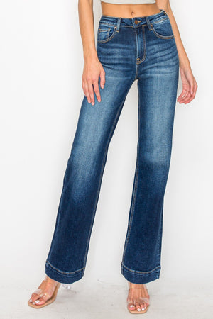 Risen Jeans - High Rise Straight Jeans - RDP5444 - SaltTree