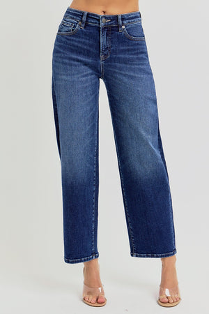 Risen JEans - High Rise Crop Boyfriend Tapered Jeans - RDP5976 - SaltTree