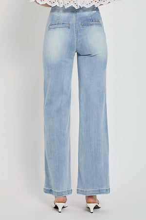 Risen Jeans - High Rise Wide Flare Jeans - RDP5248 - SaltTree