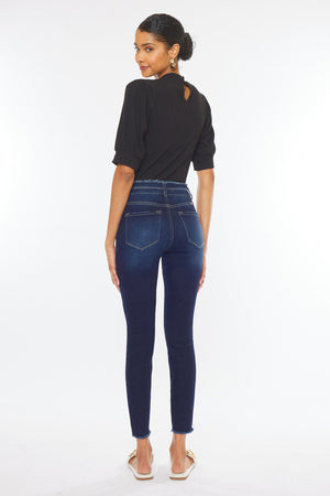 Kancan - Women's High Rise Ankle Skinny Jeans - KC7317 ST - SaltTree