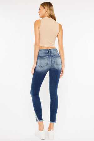 Kancan - GENEVA HIGH RISE ANKLE SKINNY JEANS - KC9167QM-NV - SaltTree