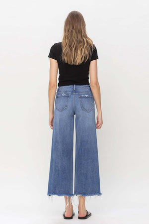 Flying Monkey - High Rise Wide Leg Jeans - F5204 - SaltTree