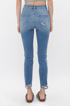Mica Denim - Custoza High Rise Crop Skinny Jeans - MDP-S135 - SaltTree