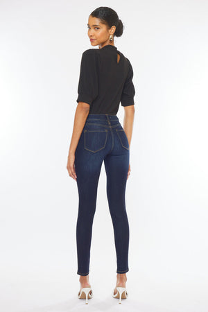 Kancan - Women's Mid Rise Super Skinny Jeans - Basic - KC7092 ST - SaltTree