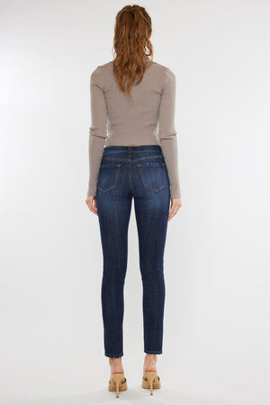 Kancan - Women's Mid Rise Super Skinny Jeans - Basic - KC7085 ST - SaltTree