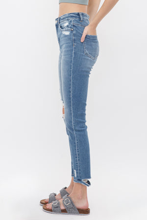 Mica Denim - Custoza High Rise Crop Skinny Jeans - MDP-S135 - SaltTree