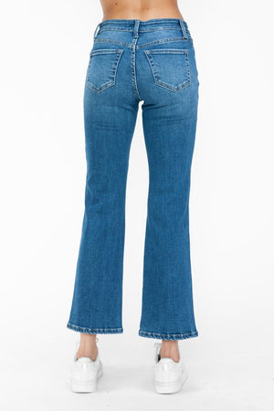 bytos Full Size Cat's Whiskers Mid Rise Ankle Jeans - SaltTree