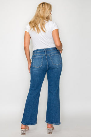 bytos Full Size Cat's Whiskers Mid Rise Ankle Jeans - SaltTree