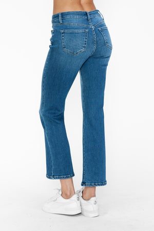 bytos Full Size Cat's Whiskers Mid Rise Ankle Jeans - SaltTree