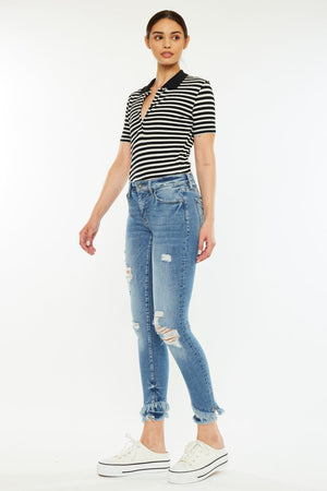 Kancan - Women's Mid Rise Ankle Skinny Jeans - kc6204 - SaltTree