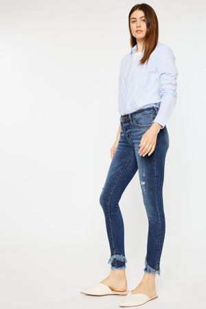 Kancan - Women's Mid Rise Ankle Skinny Jeans - kc6204 - SaltTree