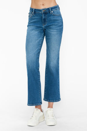 bytos Full Size Cat's Whiskers Mid Rise Ankle Jeans - SaltTree