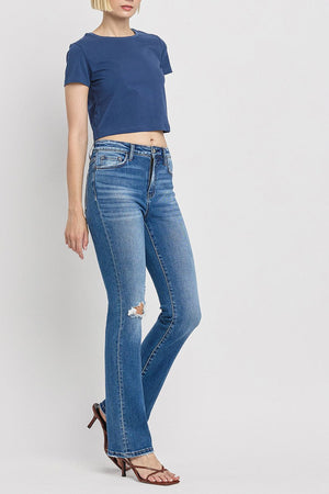 Flying Monkey - Independent Studies - Stretch High rise Straight Leg Jean - F4847N - SaltTree