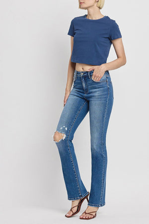 Flying Monkey - Independent Studies - Stretch High rise Straight Leg Jean - F4847N - SaltTree