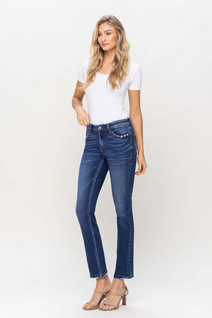Flying Monkey - Mid Rise Ankle Slim Straight Jean - F4999 - SaltTree