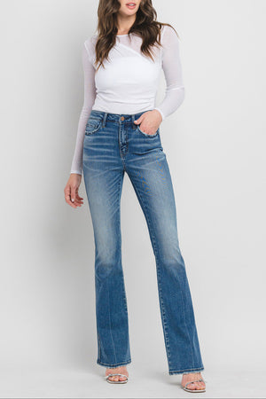 Flying Monkey - High Rise Full Length Bootcut Jeans - F5099 - SaltTree