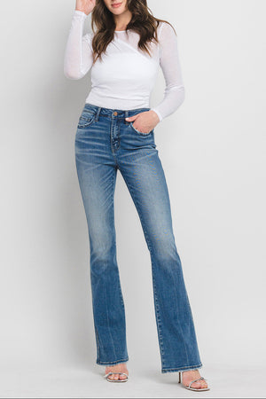 Flying Monkey - High Rise Full Length Bootcut Jeans - F5099 - SaltTree
