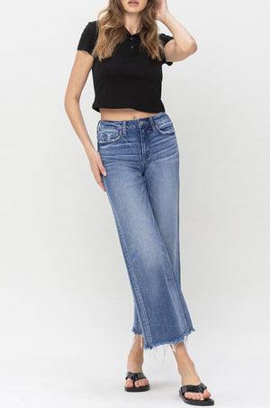 Flying Monkey - High Rise Wide Leg Jeans - F5204 - SaltTree