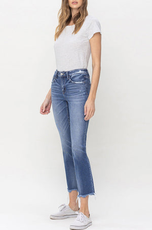 Flying Monkey - Mid Rise Crop Slim Straight Jeans - F5210 - SaltTree