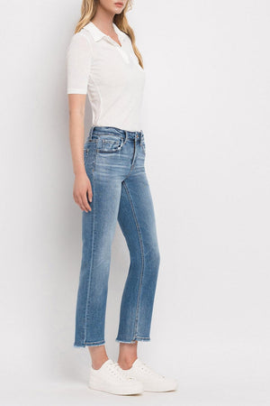 Flying Monkey - Mid Rise Crop Straight Jean - F5221 - SaltTree