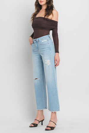 Flying Monkey - High Rise Wide Leg Jeans - F5712 - SaltTree