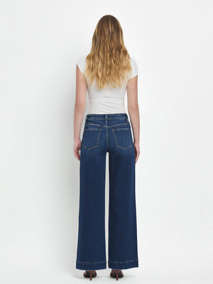 Flying Monkey - High Rise Wide Trouser Jeans - F5764D - SaltTree