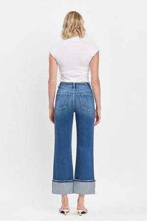 Flying Monkey - 90's vintage super High Rise Cuffed Flare Jeans - F5827 - SaltTree